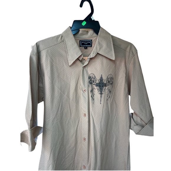 Sz L Meztizos Vintage Western Button Down Shirt NWOT - Picture 3 of 6